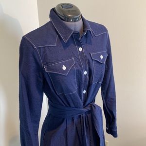 Western styled midi.  Cotton.